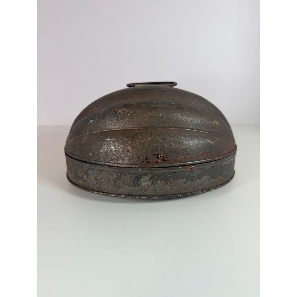 Vintage Pudding tin mold‎ melon shaped, rusty crusty country core decor